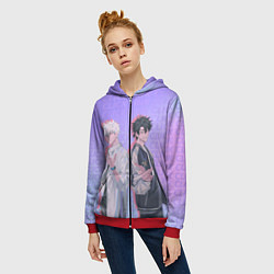 Толстовка на молнии женская Персонажи - Агенты времени, цвет: 3D-красный — фото 2