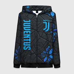 Толстовка на молнии женская Juventus logo, цвет: 3D-черный