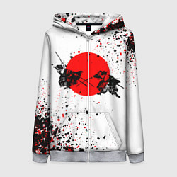 Женская толстовка на молнии Два самурая