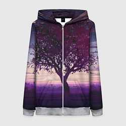 Толстовка на молнии женская Love Money Rock-n-Roll сакура, цвет: 3D-меланж