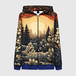 Женская толстовка на молнии Волшебные орнаменты