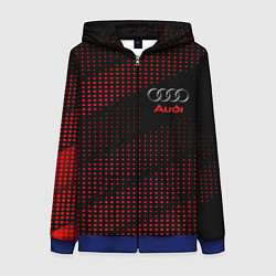 Толстовка на молнии женская Audi sportdot, цвет: 3D-синий