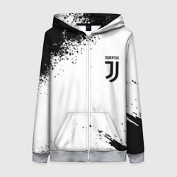 Толстовка на молнии женская Juventus sport color black, цвет: 3D-меланж