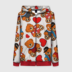 Женская толстовка на молнии Медведи - персонажи из Слово пацана