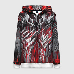 Женская толстовка на молнии Острый металл красный
