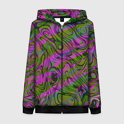 Женская толстовка на молнии Фиолетовые узоры