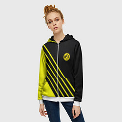 Толстовка на молнии женская Borussia sport line uniform, цвет: 3D-белый — фото 2