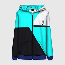 Толстовка на молнии женская Juventus sport geometry fc, цвет: 3D-синий