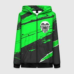 Толстовка на молнии женская Valencia sport green, цвет: 3D-черный