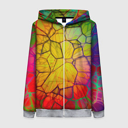 Толстовка на молнии женская Bright abstraction, цвет: 3D-меланж