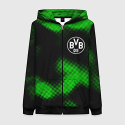Толстовка на молнии женская Borussia sport halftone, цвет: 3D-черный