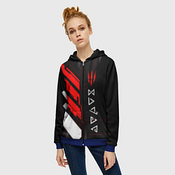 Толстовка на молнии женская The Witcher - Кибер, цвет: 3D-синий — фото 2