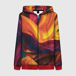Женская толстовка на молнии Цветная абстракция colorful