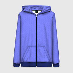 Женская толстовка на молнии Васильковый однотонный в крапинку