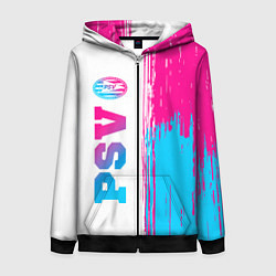 Женская толстовка на молнии PSV neon gradient style по-вертикали