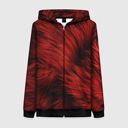 Женская толстовка на молнии Красная шерсть