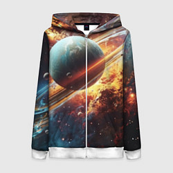 Женская толстовка на молнии Большая планета