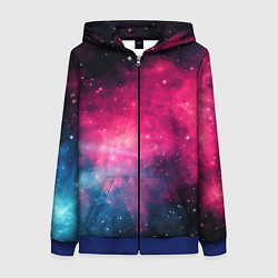 Женская толстовка на молнии Абстрактный космос фантастика