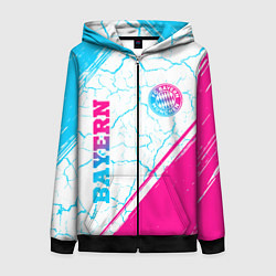 Женская толстовка на молнии Bayern neon gradient style вертикально