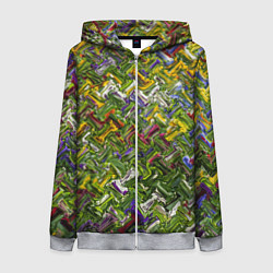 Женская толстовка на молнии Разноцветная абстракция