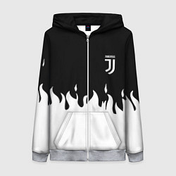 Женская толстовка на молнии Juventus fire