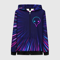 Женская толстовка на молнии Evangelion neon blast lines