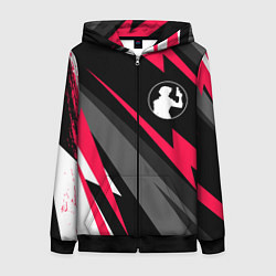 Толстовка на молнии женская Cowboy Bebop electro lines, цвет: 3D-черный