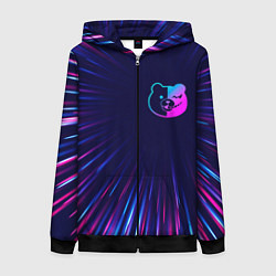Женская толстовка на молнии Danganronpa neon blast lines