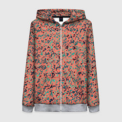 Женская толстовка на молнии Розово-бирюзовый абстрактный