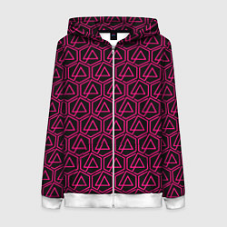 Женская толстовка на молнии Linkin park pink logo