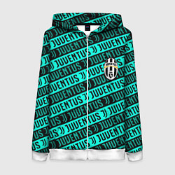 Женская толстовка на молнии Juventus pattern logo steel