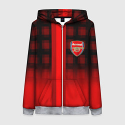 Женская толстовка на молнии Arsenal fc sport geometry steel