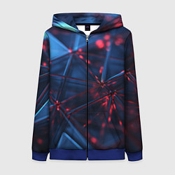 Женская толстовка на молнии Абстрактные треугольные элементы