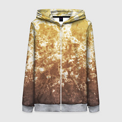 Женская толстовка на молнии Абстракция - yellow sad weather
