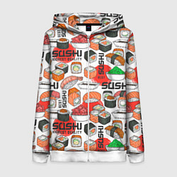 Женская толстовка на молнии Суши высочайшего качества