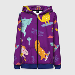 Женская толстовка на молнии No rules