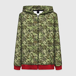 Женская толстовка на молнии Милитари деньги