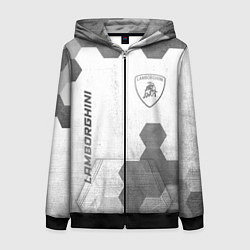 Женская толстовка на молнии Lamborghini - white gradient вертикально