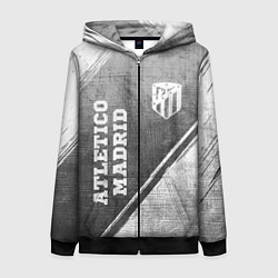 Женская толстовка на молнии Atletico Madrid - grey gradient вертикально