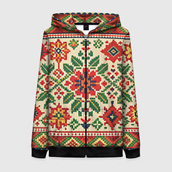 Женская толстовка на молнии Славянский узор и орнамент