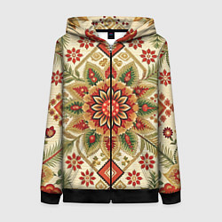 Женская толстовка на молнии Стиль советского ковра узоры и орнамент