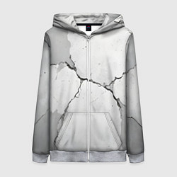 Женская толстовка на молнии Растрескавшийся бетон