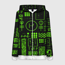 Женская толстовка на молнии Twenty one pilots neon