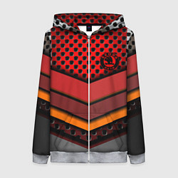 Женская толстовка на молнии Skoda metal steel