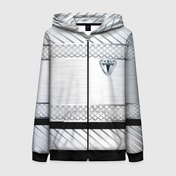 Женская толстовка на молнии Tesla metal auto