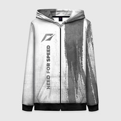 Женская толстовка на молнии Need for Speed - white gradient по-вертикали