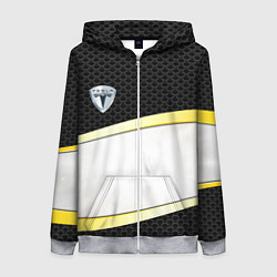 Женская толстовка на молнии Tesla carbon steel auto