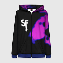 Женская толстовка на молнии Sally Face неон краски