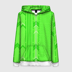 Женская толстовка на молнии Закулисье зелёные обои