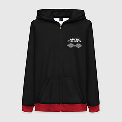 Толстовка на молнии женская Arctic Monkeys - classic black color, цвет: 3D-красный